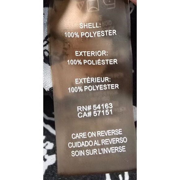 Calvin Klein Womens Black & White Floral Button-Up Blouse Long Sleeve Size M - Picture 9 of 10